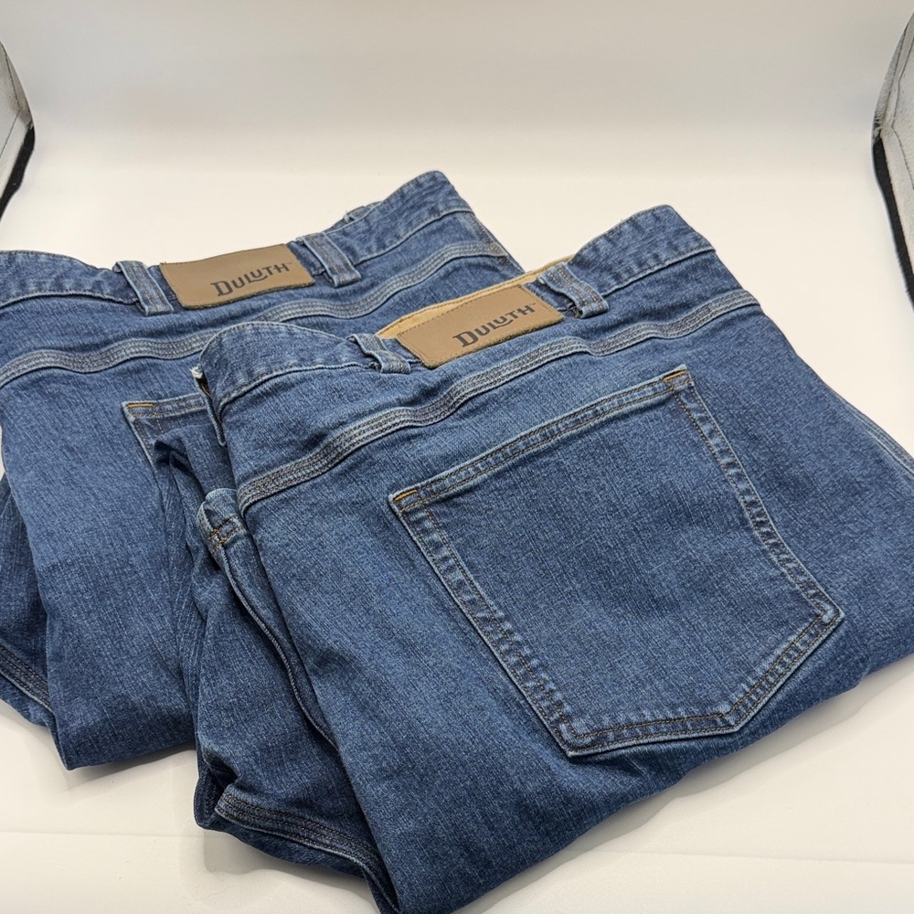 Duluth Trading Co Men's Flex Ballroom Relaxed Fit TWO pairs  Jeans 48 x 30